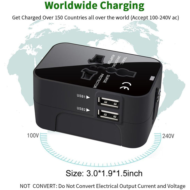 Universal Travel Adapter – All-in-One USB Wall Charger