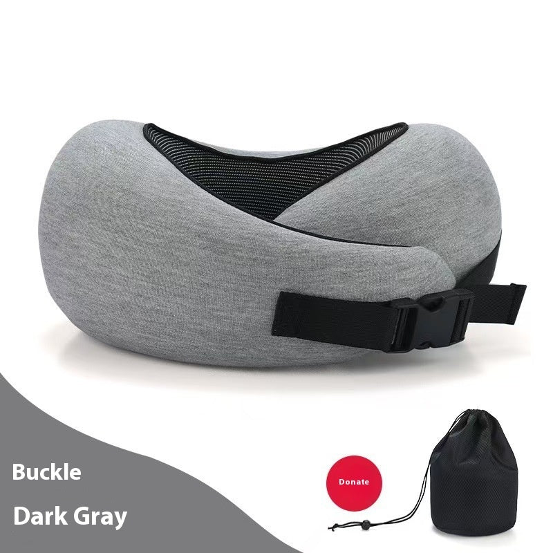 Memory Foam Travel Neck Pillow – Adjustable U-Shape Support