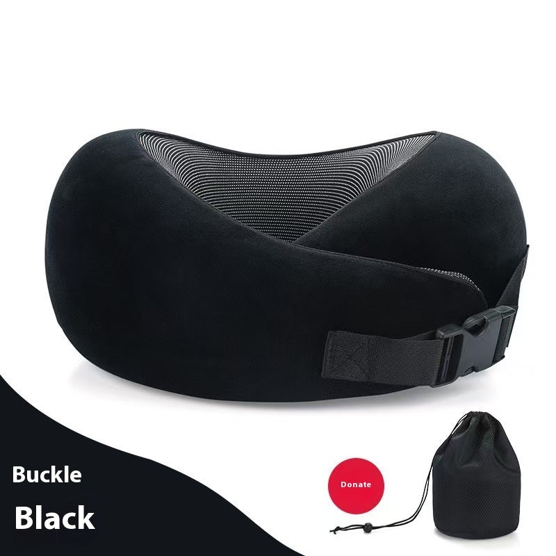 Memory Foam Travel Neck Pillow – Adjustable U-Shape Support