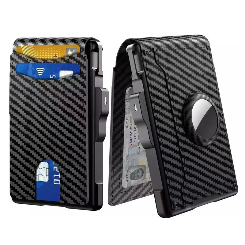 RFID Blocking Card Holder – Slim Wallet with Automatic Ejection
