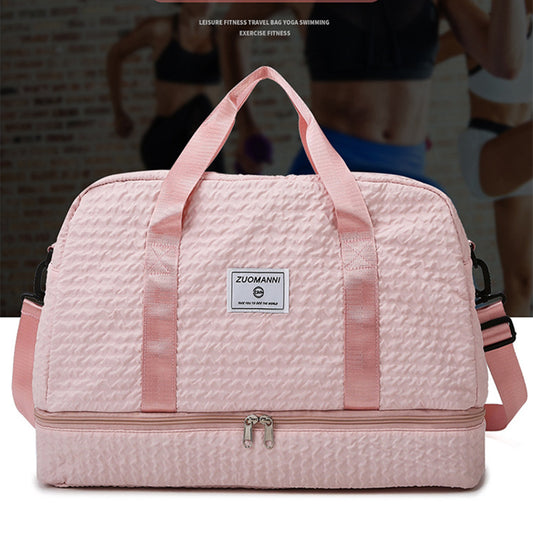Ruched Travel Duffle with Wet/Dry Compartment