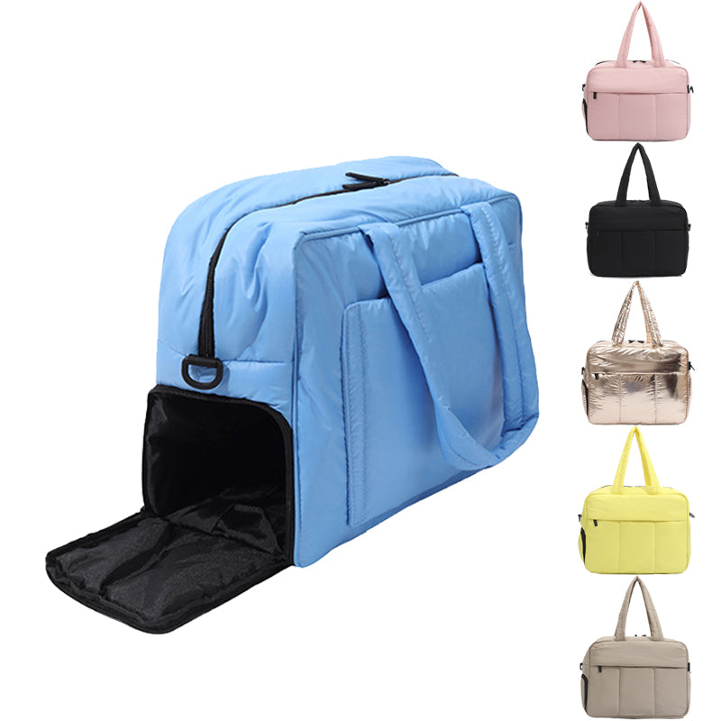 Quilted Nylon Travel Duffle