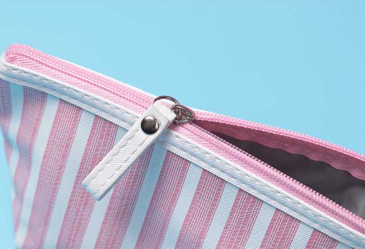 Canvas Cosmetic Striped Printed Travel Toiletry Organizer Portable