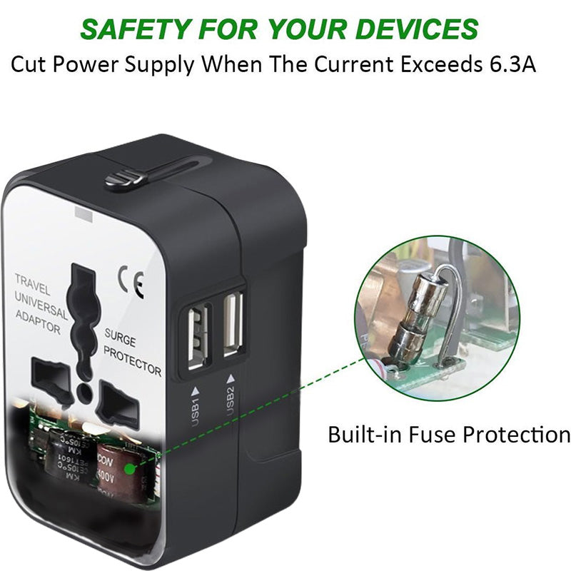Universal Travel Adapter – All-in-One USB Wall Charger
