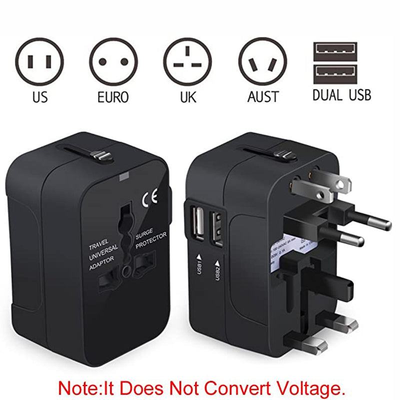 Universal Travel Adapter – All-in-One USB Wall Charger