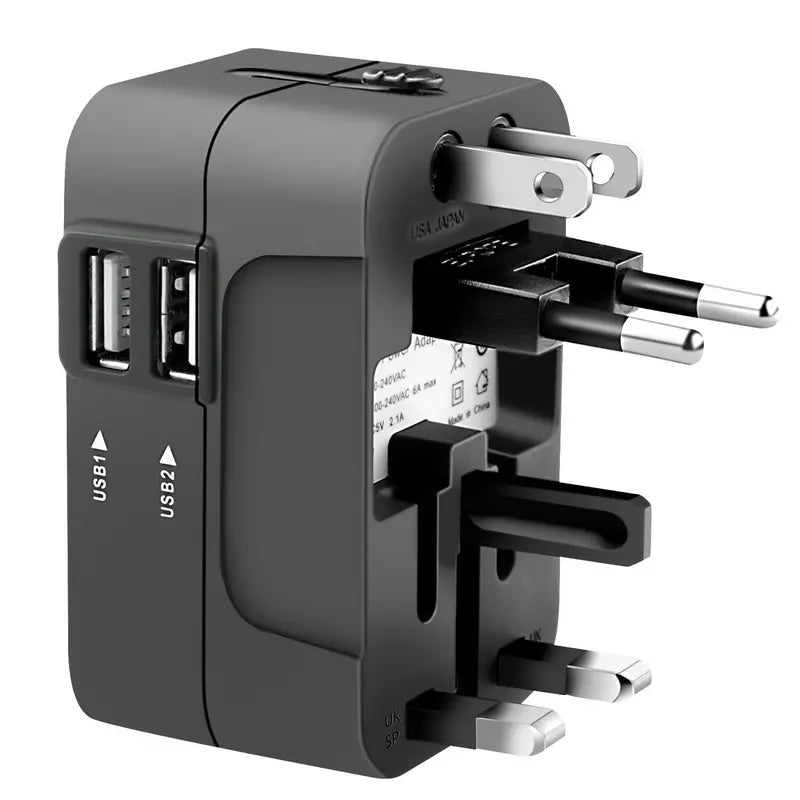 Universal Travel Adapter – All-in-One USB Wall Charger