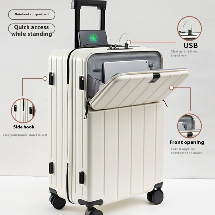 ABS+PC Hard Shell Carry-On Suitcase with Spinner Wheels