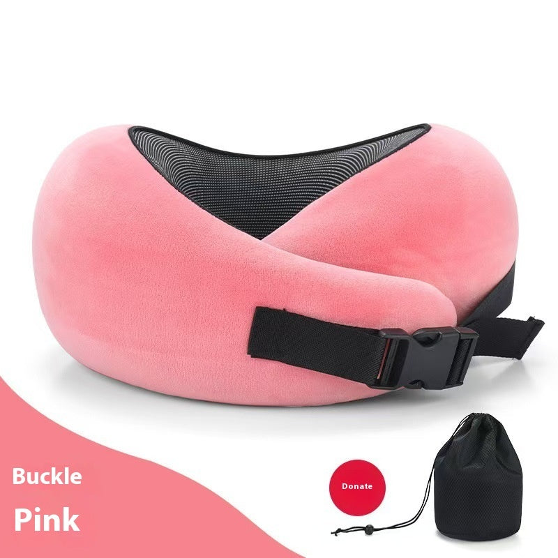 Memory Foam Travel Neck Pillow – Adjustable U-Shape Support