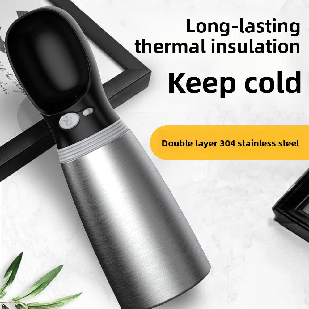 350ml Insulated Pet Travel Mug – Portable Stainless Steel Dog Water Bottle