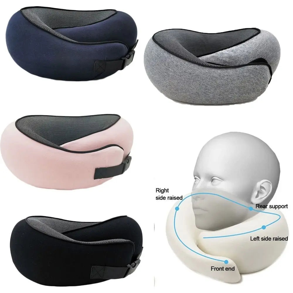 Memory Foam Travel Neck Pillow – Adjustable U-Shape Support
