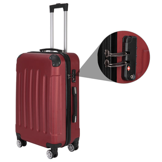 3-Piece Hard Shell Luggage Set with Spinner Wheels (20” 24” 28”)