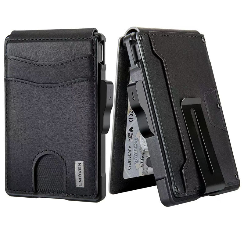 RFID Blocking Card Holder – Slim Wallet with Automatic Ejection
