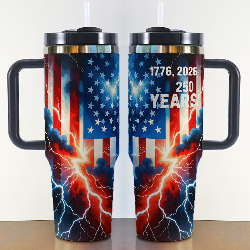 40oz Insulated Travel Mug with Handle – Stainless Steel Vacuum Tumbler