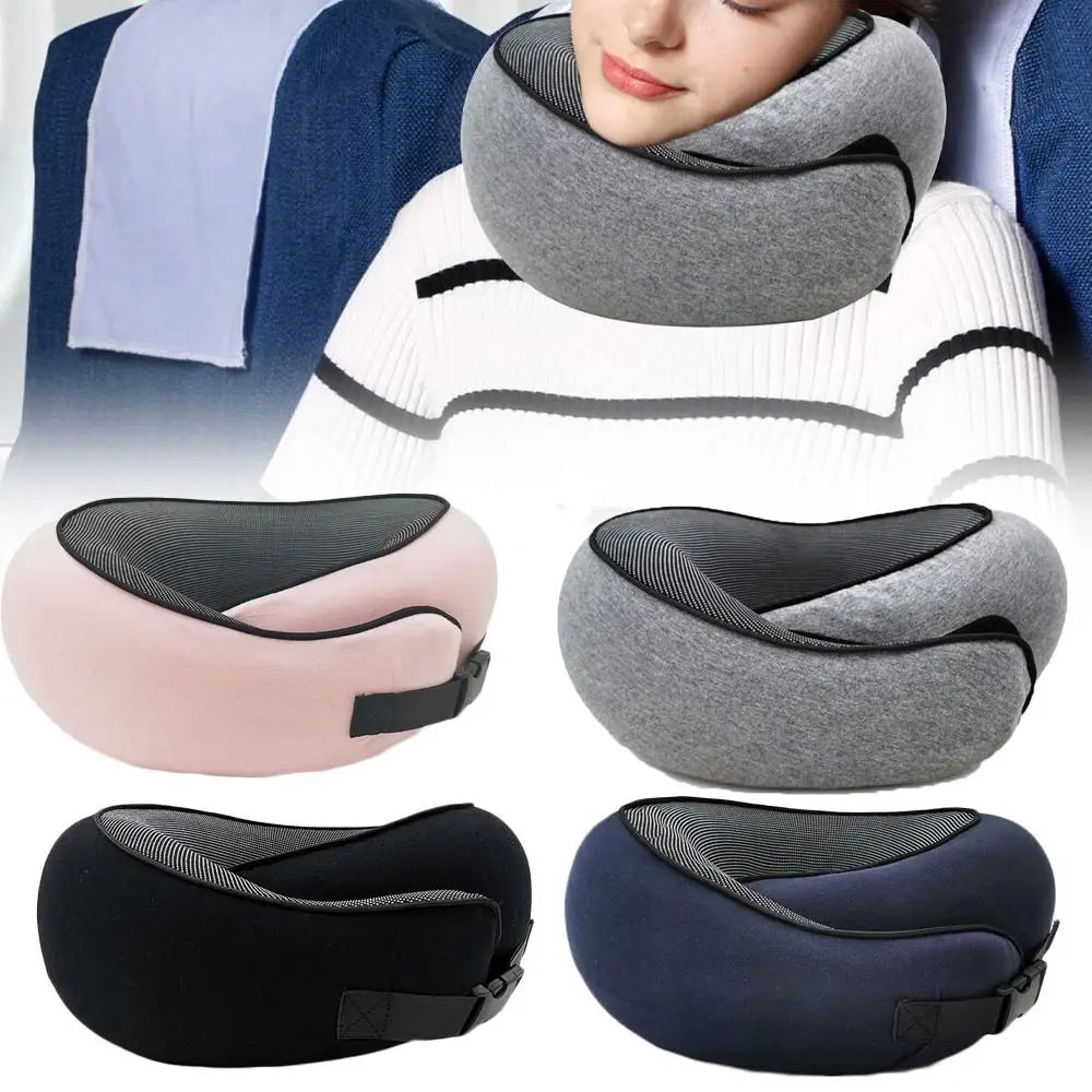 Memory Foam Travel Neck Pillow – Adjustable U-Shape Support