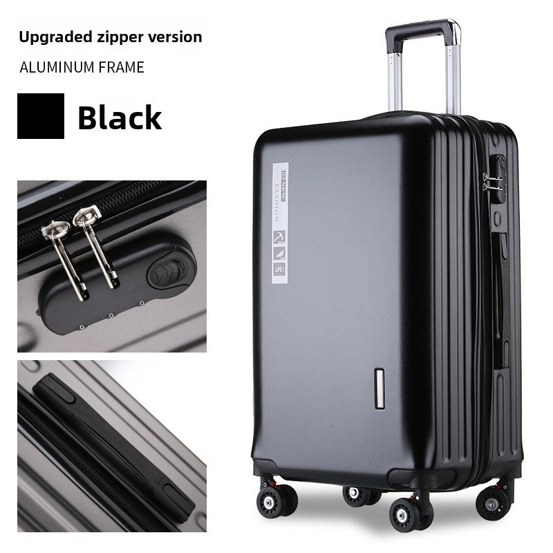 20-Inch Aluminum Frame Carry-On Luggage with USB Charging Port & Spinner Wheels