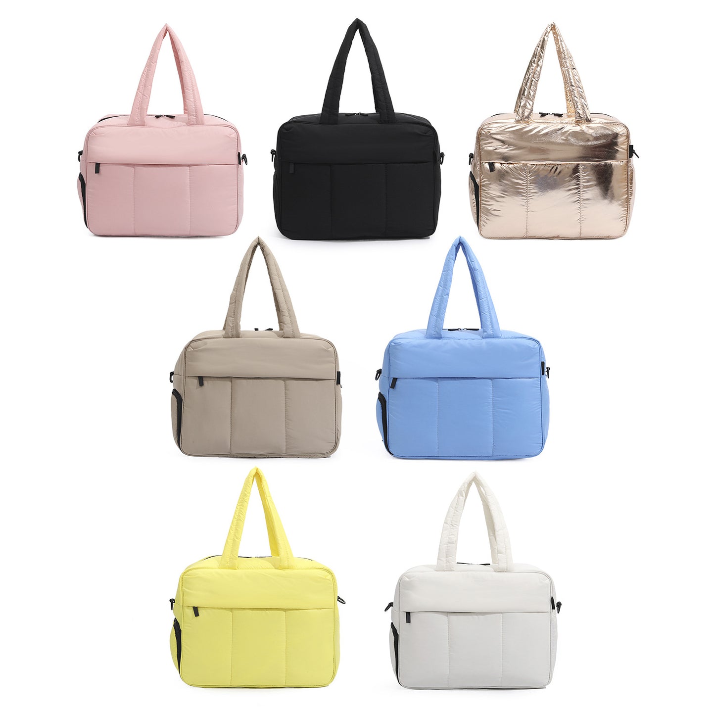 Quilted Nylon Travel Duffle
