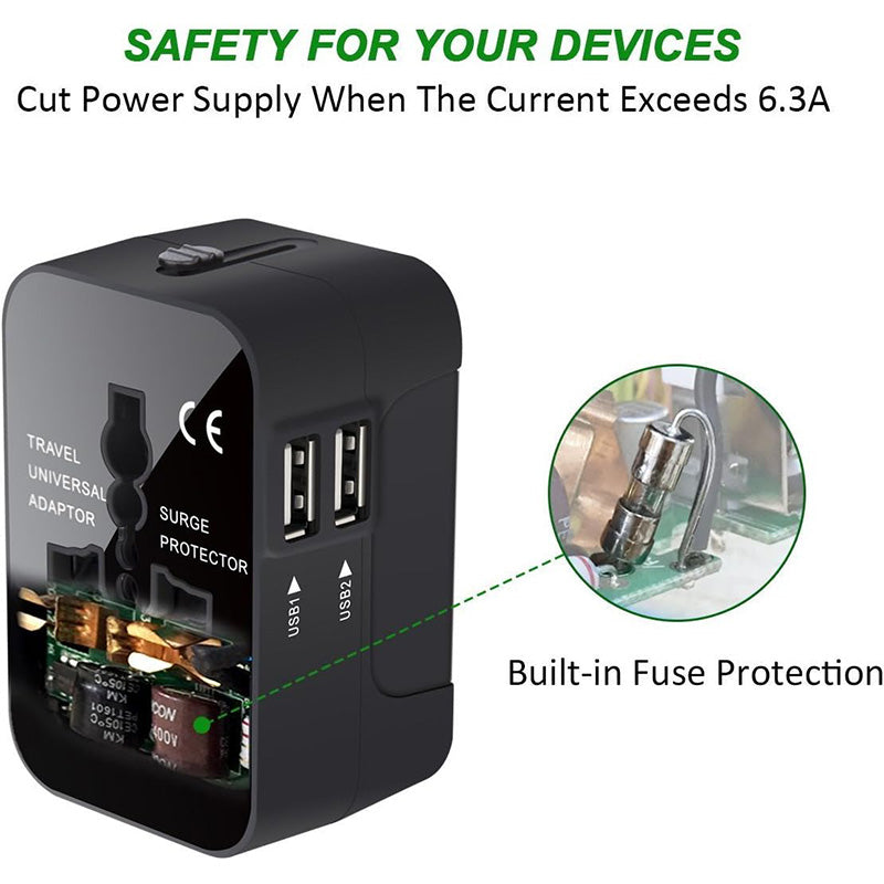 Universal Travel Adapter – All-in-One USB Wall Charger