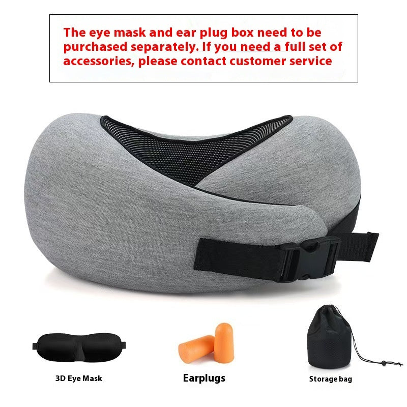 Memory Foam Travel Neck Pillow – Adjustable U-Shape Support