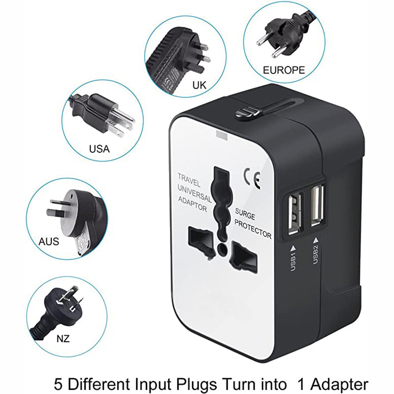 Universal Travel Adapter – All-in-One USB Wall Charger