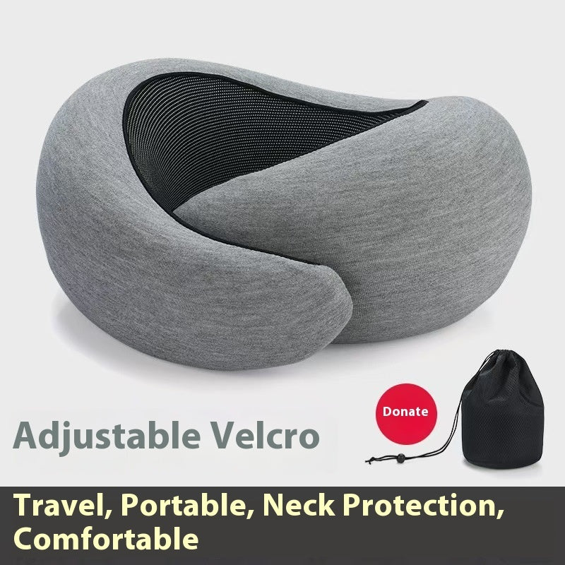 Memory Foam Travel Neck Pillow – Adjustable U-Shape Support