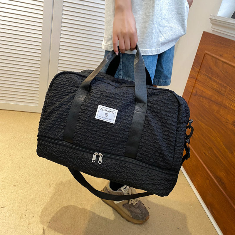 Ruched Travel Duffle with Wet/Dry Compartment