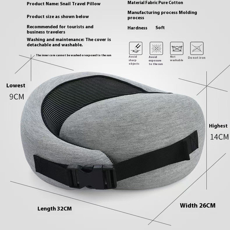 Memory Foam Travel Neck Pillow – Adjustable U-Shape Support
