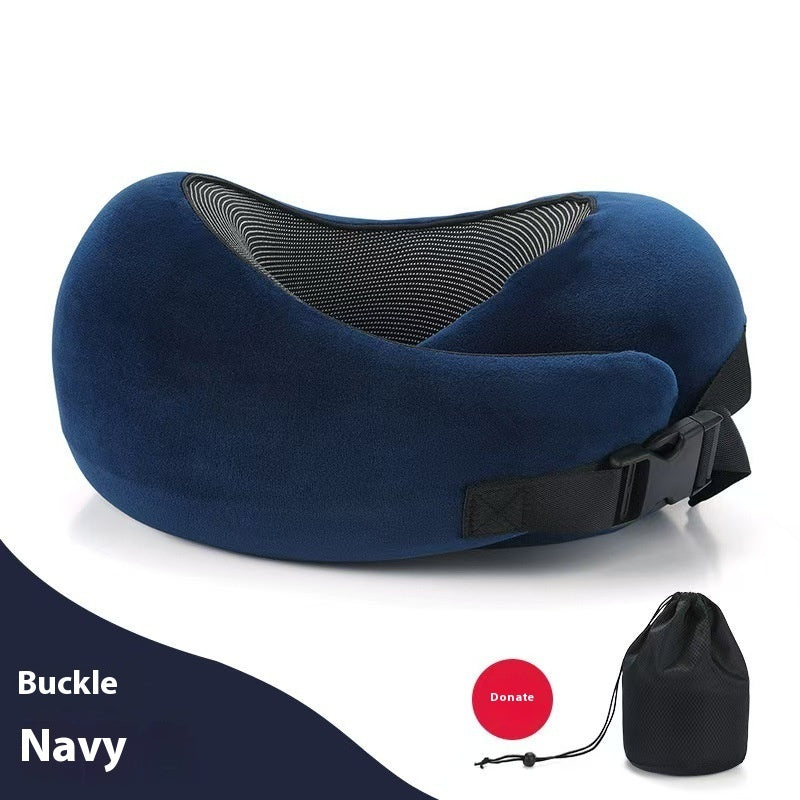 Memory Foam Travel Neck Pillow – Adjustable U-Shape Support