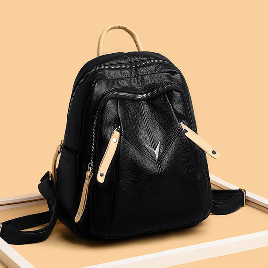 Urban Leather Bucket Backpack